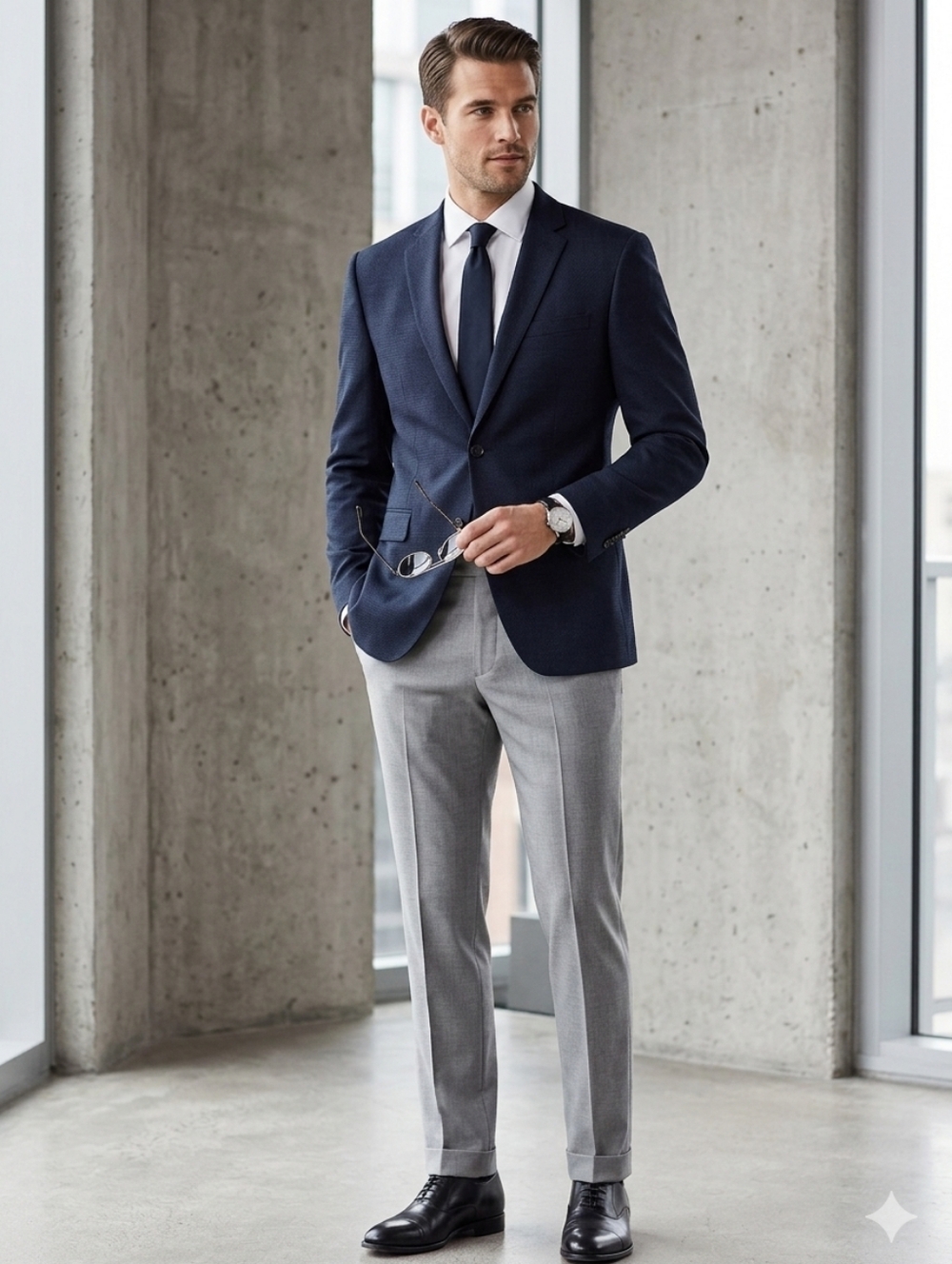 THEORY BLAZER & VAN HEUSEN DRESS PANTS SIZE 36 MODERN CLASSIC OUTFIT